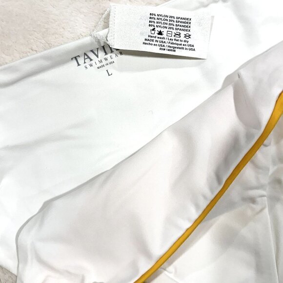 NWT Tavik Jaclyn Moderate Swim Bottom in White/Mango - Large - Picture 2 of 7